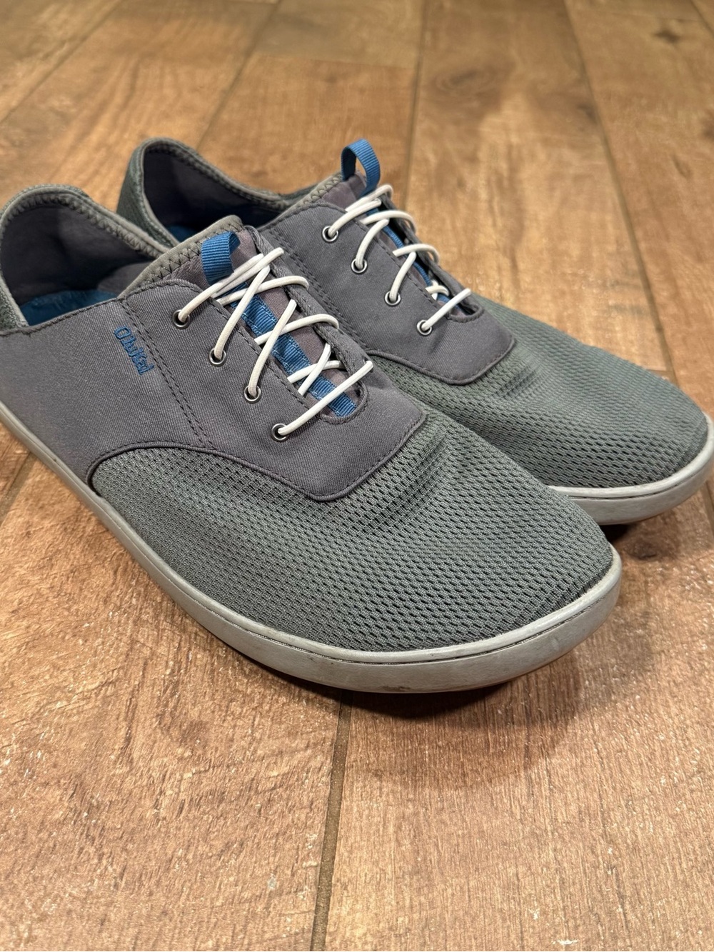 Olukai Nohea Moku Men's Shoes US 13 Casual Comfort Slip On Style Gray